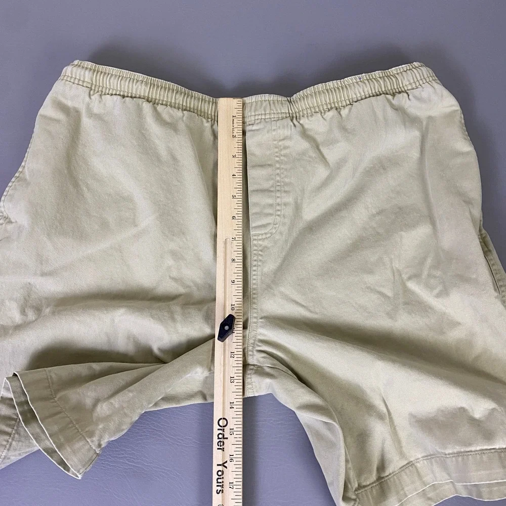 Ocean Pacific Shorts Men's Size‎ XL Khaki Tan Cotton Elastic Waist Relaxed Surf